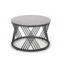 Комплект HALMAR FLAMINGO (2 стола журнальных) серый мрамор/черный, 60/40 и 80/46